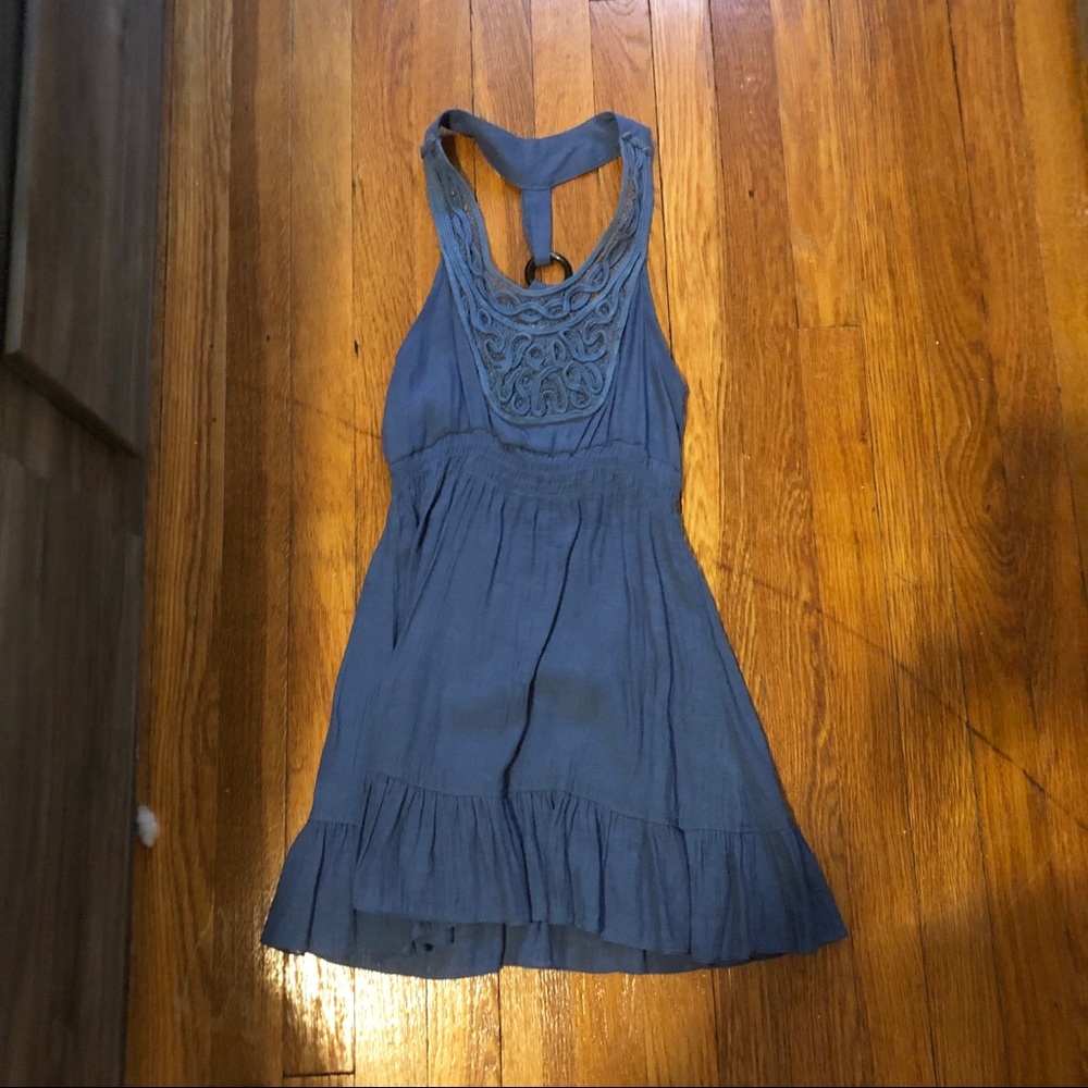 MINE Blue Gauze Tunic Tank Medium
